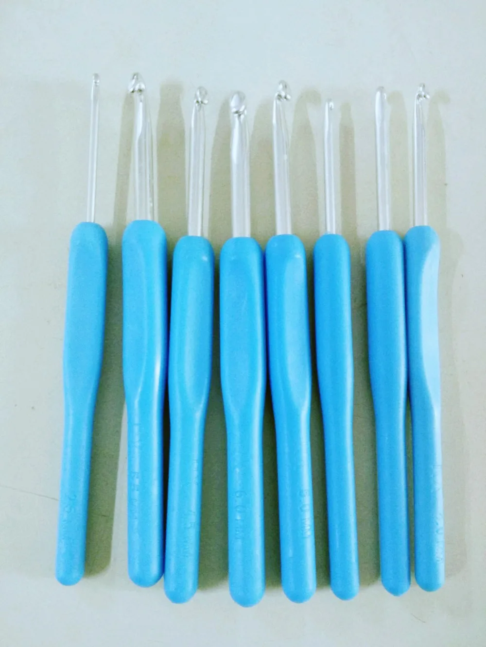 8 шт. Алюминиевые крючки для вязания размеров 2 5 6 0 мм|knitting neddles|crochet hooks ergonomichandled