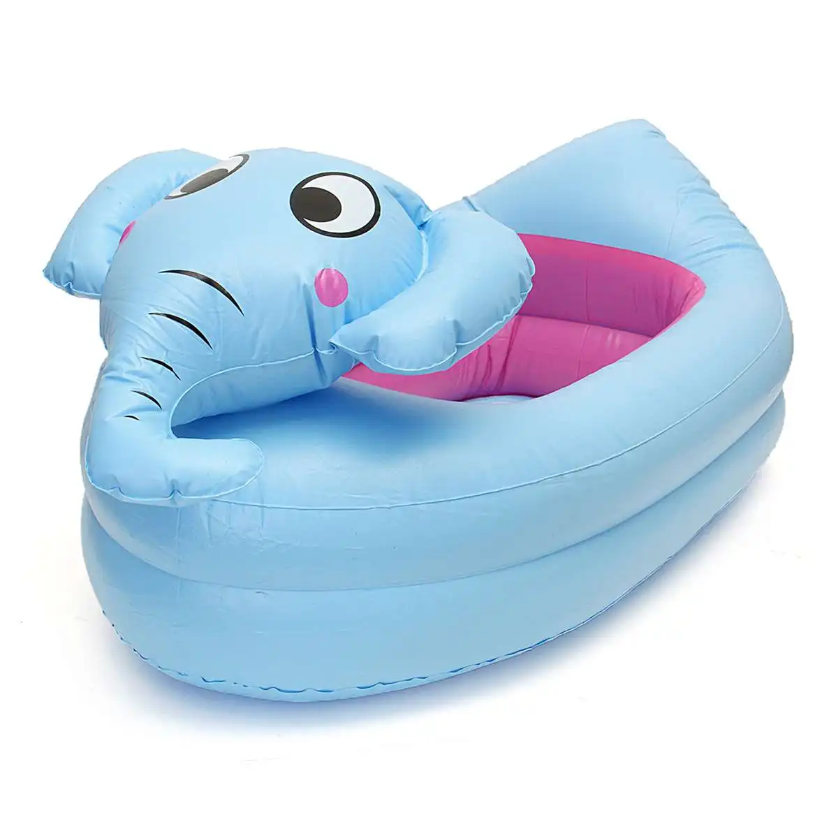 Elephant Duck/Elephant /Tadpole-Growup PVC Inflatable Safety Baby Bath Tub Shower Kids Toy Portable Cartoon Animal Washbowl Bathtub - Цвет: Elephant
