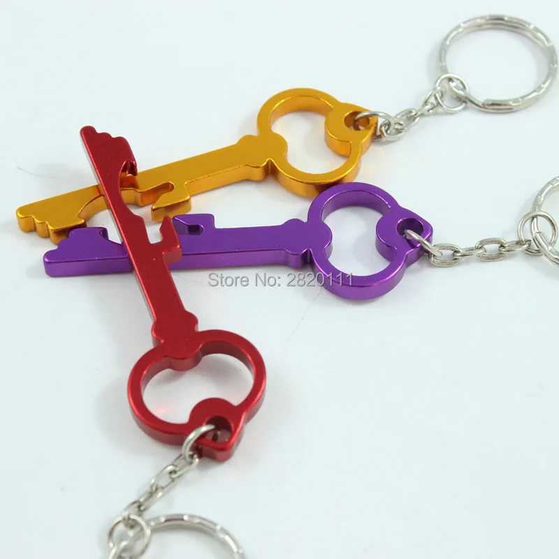 Wholesale-12Pcs открывалка для бутылок брелок из алюминиевого сплава пива рекламный