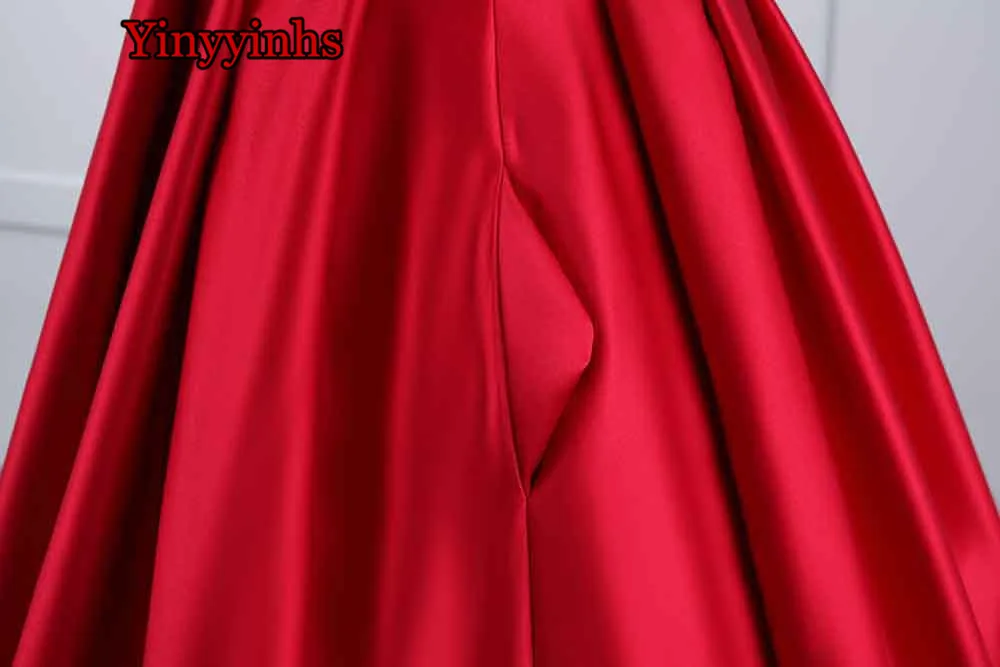

Vestido De Festa A-line Long Evening Dress Vintage Off Shoulder Prom Dresses Crystal Belt Robe De Soiree with Pockets CG46