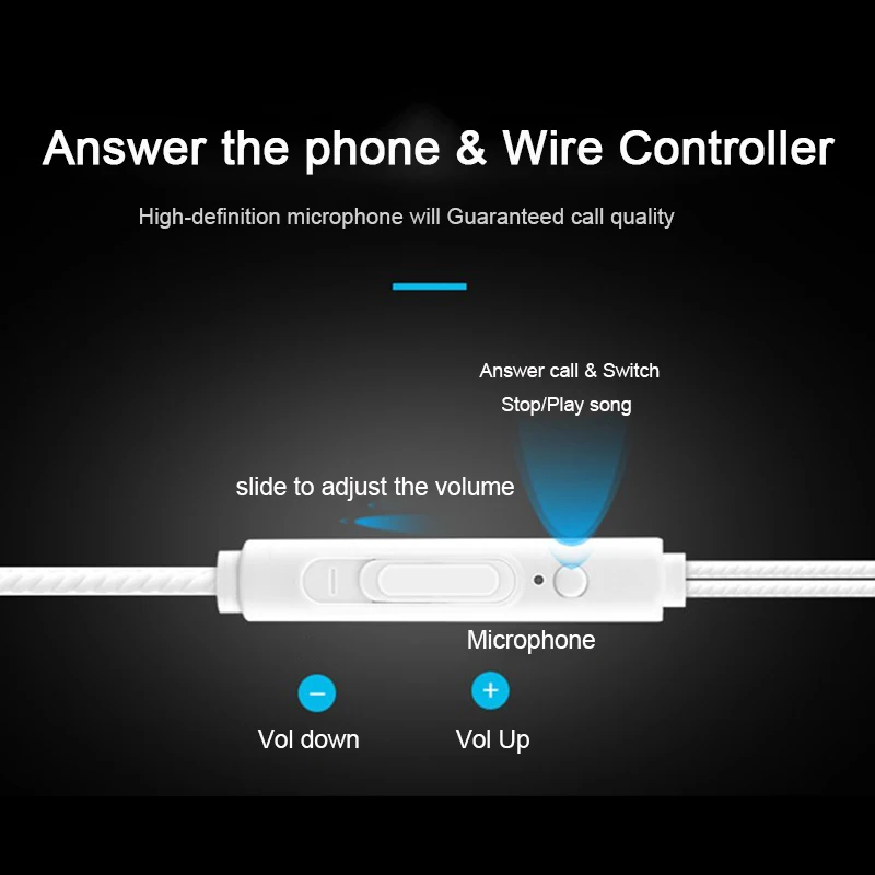 USB Type-C to Earphones Wired Anti-wrap Line Control With Mic Type C Earphone USB-C Earbuds For Letv 2 Pro max2 X520 X620 | Электроника