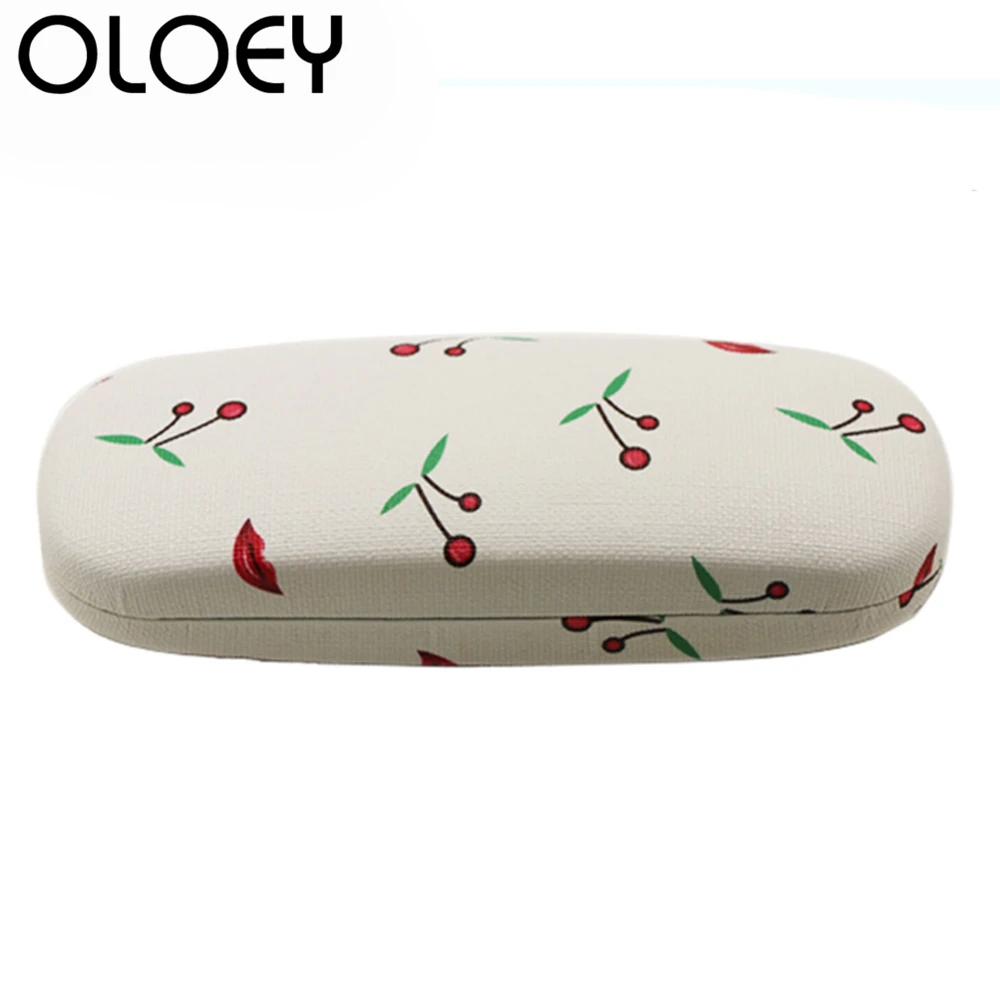 OLOEY 2018 цветочные солнцезащитные очки коробка кожа милые Чехол Студенческая