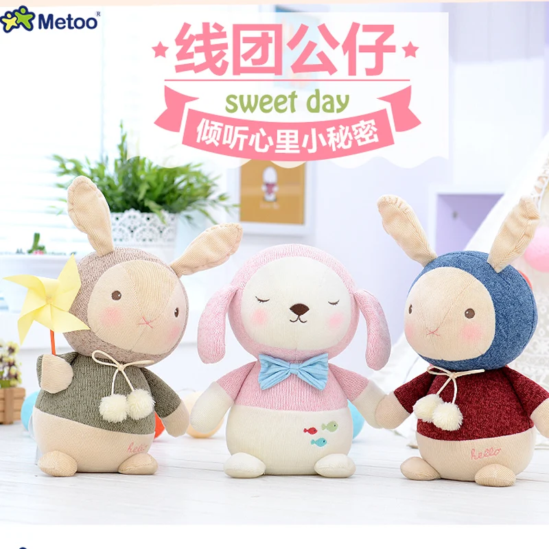 Metoo собака плюшевый кролик игрушка детей Kawaii кукла ручной работы животного