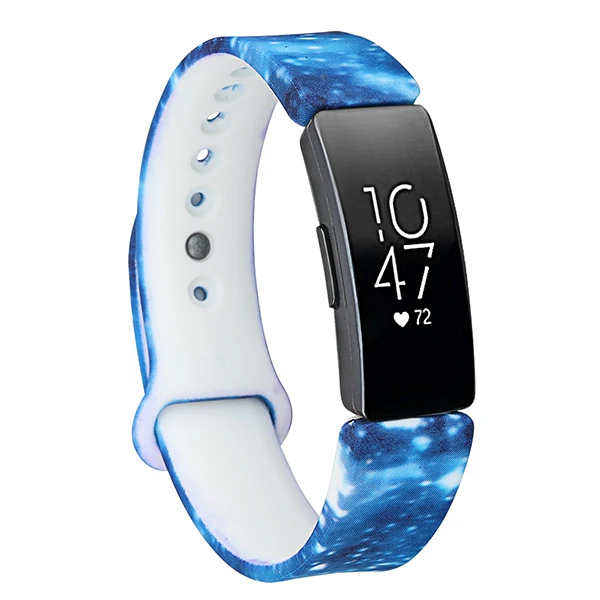 Pattern J Силиконовый ремешок для Fitbit Inspire HR/Inspire Смарт-часы с напечатанным рисунком сменный ремешок для Fitbit Inspire - Цвет: Pattern J