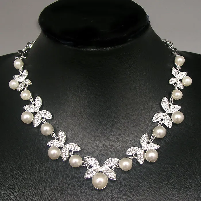 SAF-корейский стиль свадебные ювелирные изделия белая бабочка в форме кристалла