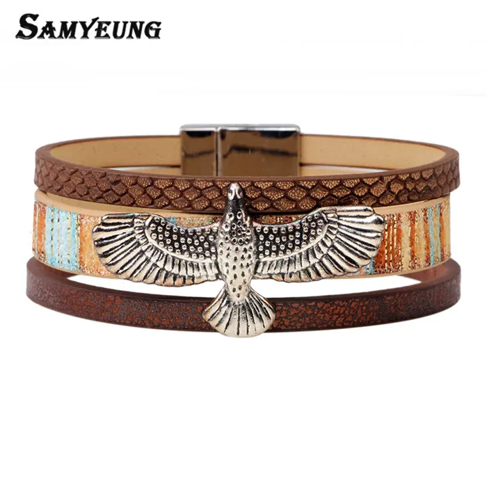Браслеты ручной работы Samyeung Bijoux в стиле панк с большим орлом браслет из