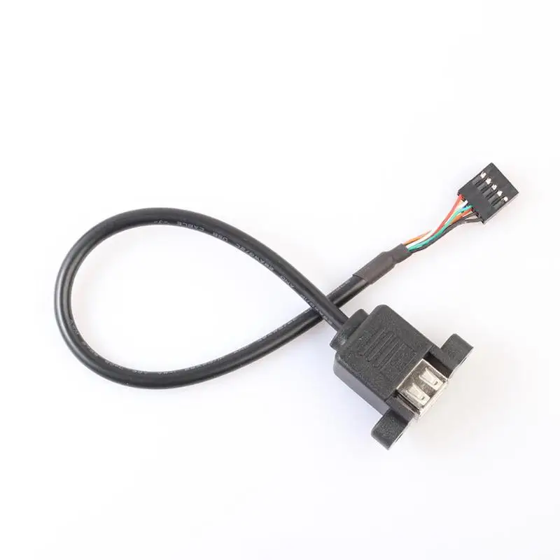 Новый Кабель-адаптер 30 см 9-контактный разъем материнской платы на 2 порта USB 0