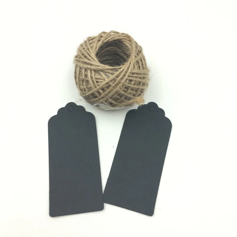 100 шт./лот белые черные коричневые бирки из крафт-бумаги этикетка на голову
