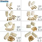 5 комплектов, 6,3 мм, 1P, 2P, 3P, 4P, 6P, 8P, 12P, 14P, наборы обжимных разъемов с разъемом Папа-мама для мотоциклов и автомобилей