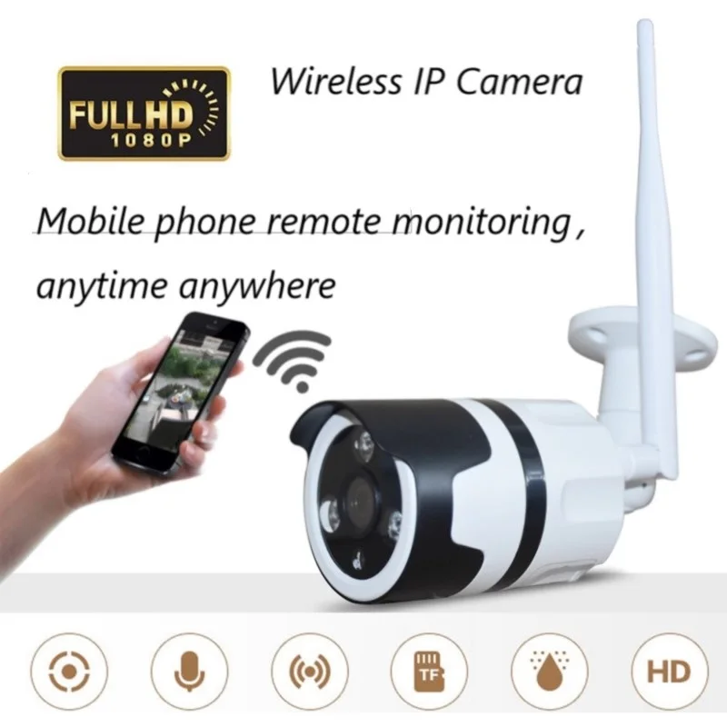 Zjuxin наружная камера WIFI Беспроводная ip-камера с HD объективом 3,6 мм для вашей домашней безопасности Поддержка Макс 128 ГБ TF Карта