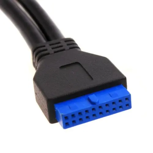 Новый стиль 2 порта USB 3 0 гнездо к 20 Pin Кабель-адаптер разъем для материнской платы |