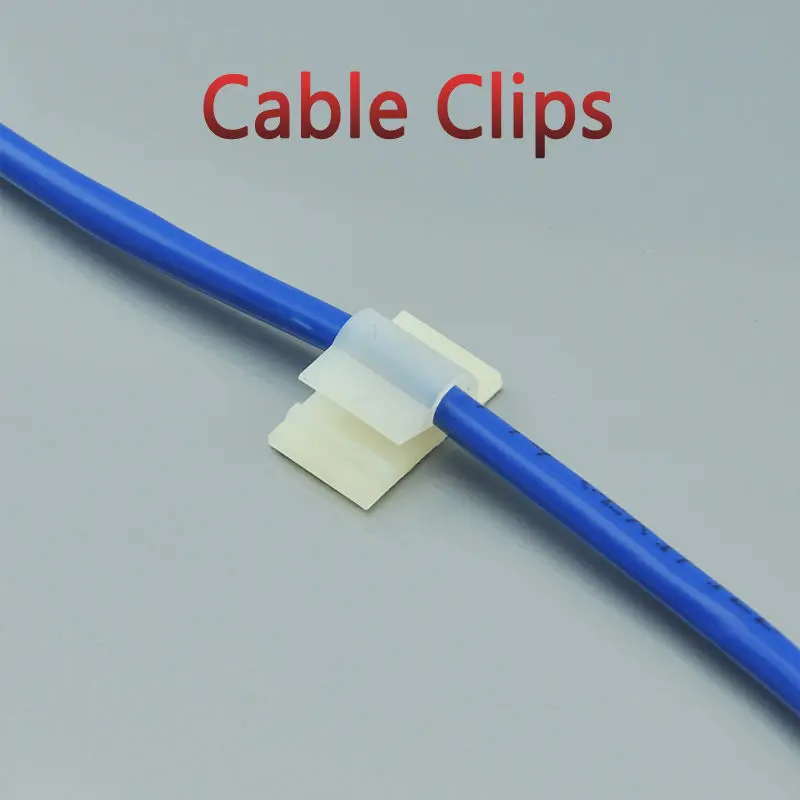 50 шт. пластиковые зажимы органайзеры для кабелей 20 7x13 1 мм|plastic cable clips|plastic clampcable