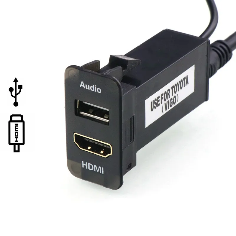 Автомобильное зарядное устройство с USB разъемом и HDMI используемое для TOYOTA Camry Corolla