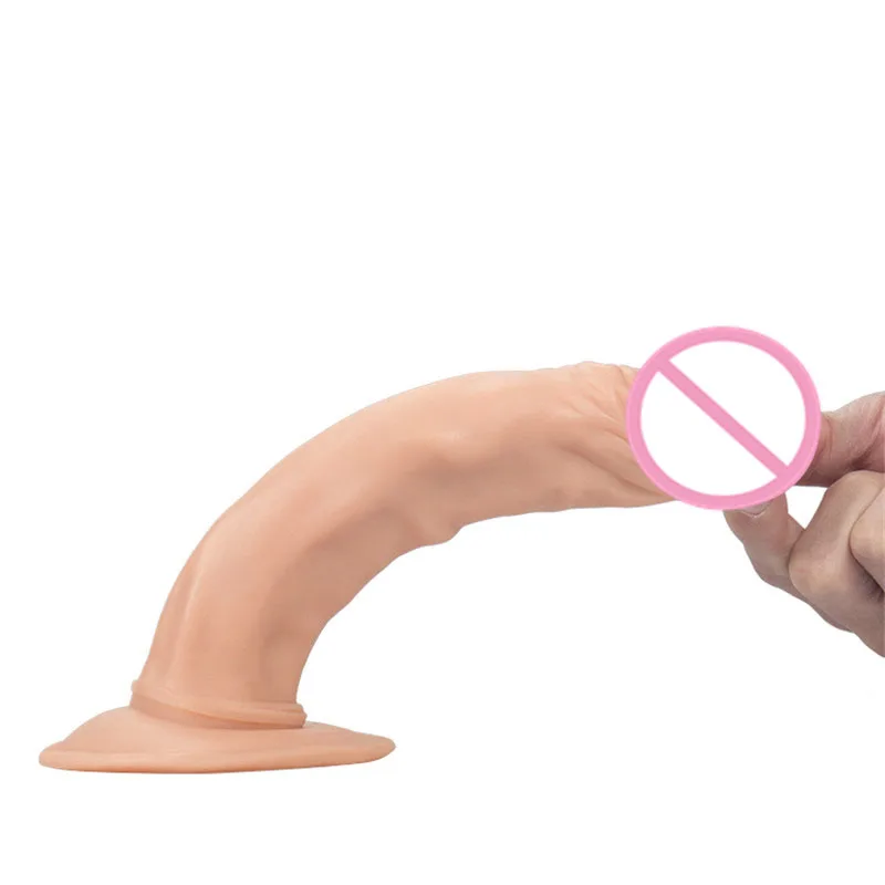 21 см длинная Супер реалистичная из мягкого силикона фаллоимитатор секс игрушки