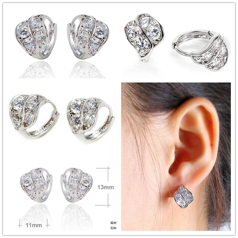 Женские свадебные серьги INALIS с милым листом Подарочные сережки 3 мм круглые