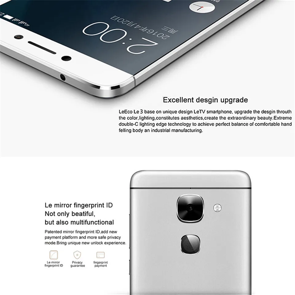LeTV LeEco Le 2X520 3G ram 32G rom 4G FDD LTE мобильный телефон Snapdragon 652 Octa Core 5,5 дюймов FHD 16,0 мп отпечаток пальца