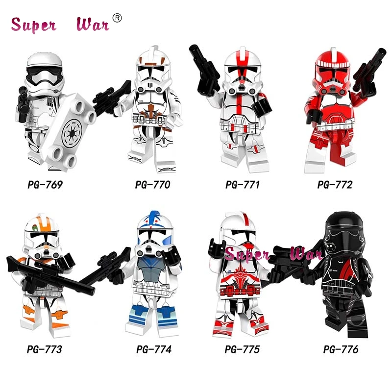 PG8097 1 комплект серии 3 Leia Skywalker Yoda C3PO R2D2 Дарт Вейдер строительные блоки игрушки для детей - Цвет: PG8097