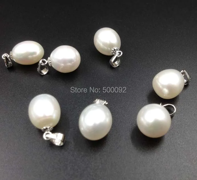 

Stunning Lots 10 PCS 10mm drop freshwater pearl pendants free shipping