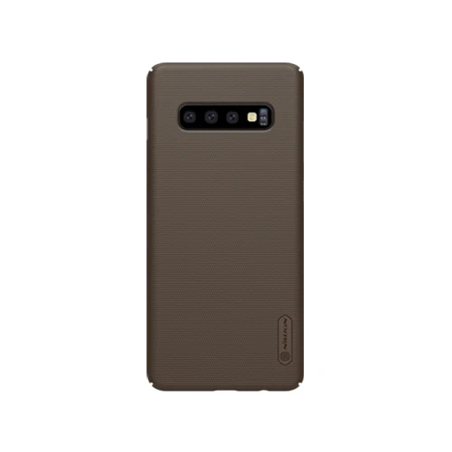 Коричневый Чехол для samsung Galaxy S10, матовый чехол NILLKIN, жесткий матовый чехол для телефона s, для samsung S10 Plus/S10 Lite, с держателем для телефона - Цвет: Коричневый
