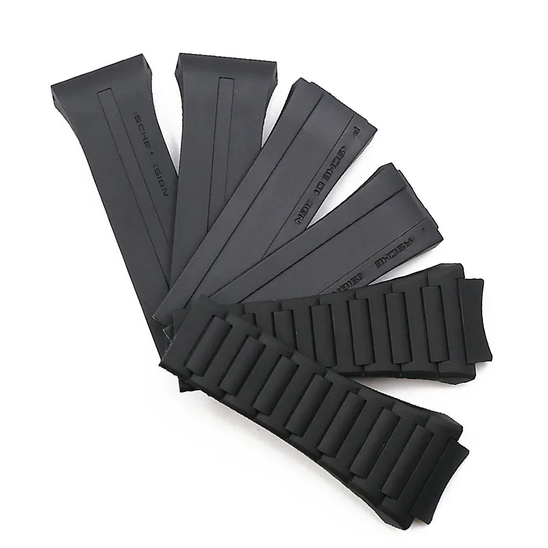 Rubber strap men's outdoor sports waterproof watch accessories for porsche design6620P6750P6780 strap women watch band