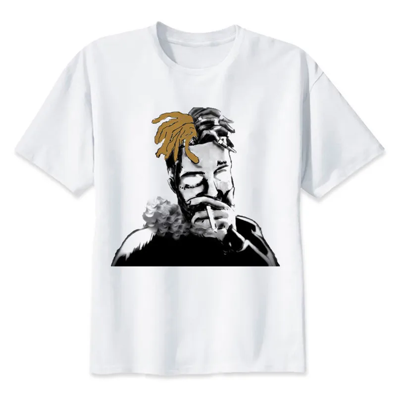 CA050r Новинка, модная мужская футболка Xxxtentacion, летняя модная футболка, Повседневная белая футболка с забавным мультяшным принтом, хип-хоп топы, футболки - Цвет: CA050r