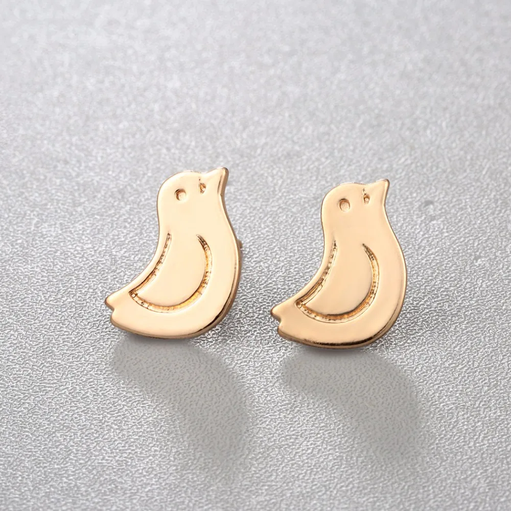 Chengxun минималистский животных ювелирных изделий Маленький Цыпленок Серьги