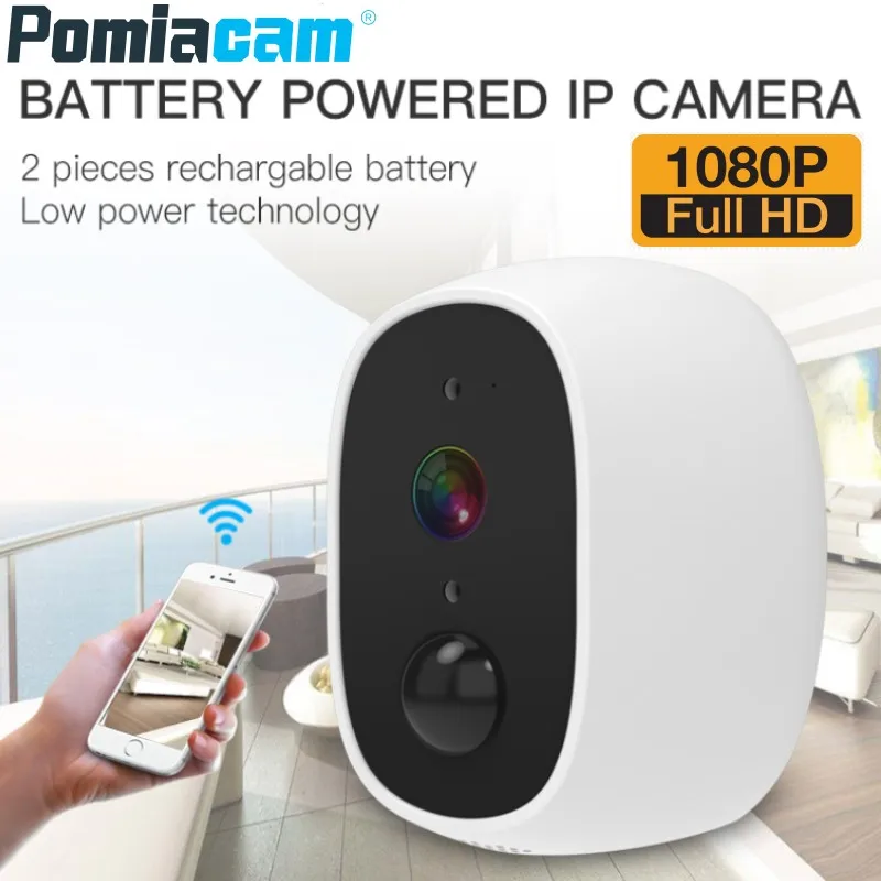 Y6 1080P перезаряжаемая уличная ip камера с питанием от аккумулятора Wi Fi беспроводная