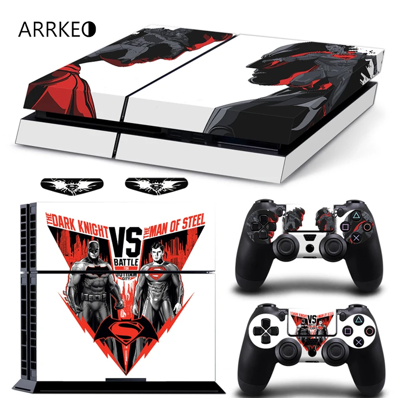 ARRKEO Супермен против Бэтмена Виниловая Наклейка для PS4 наклейка консоли playstation 4 и 2