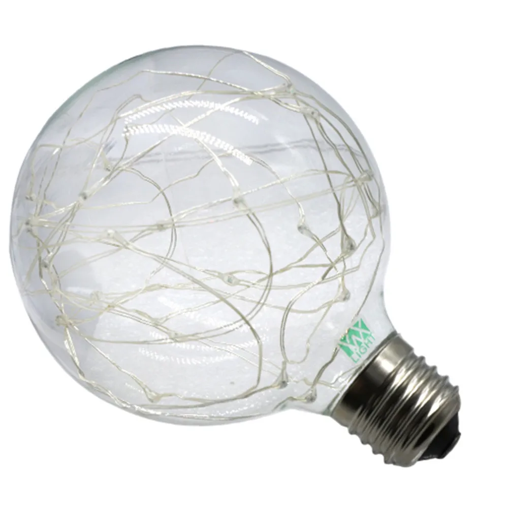 YWXLight Новогодняя G95 Светодиодная лампа E27 RGB 1 Вт 85 в 265 гирлянда Рождественские огни