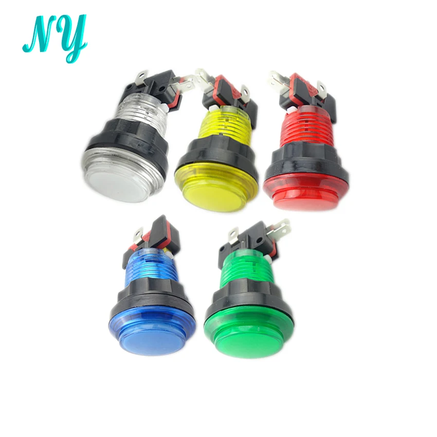 30 мм Светодиодная лампа Аркада кнопочная маленькая круглая аркадная видео игра