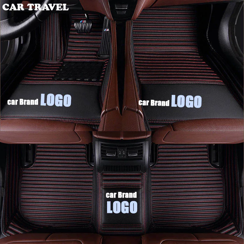 black red Автомобильные коврики для путешествий с логотипом Volkswagen vw up CC passat b5 b6 b7 b8 polo golf 4 5 6 tiguan jetta touran touareg в автомобильном стиле - Название цвета: black red