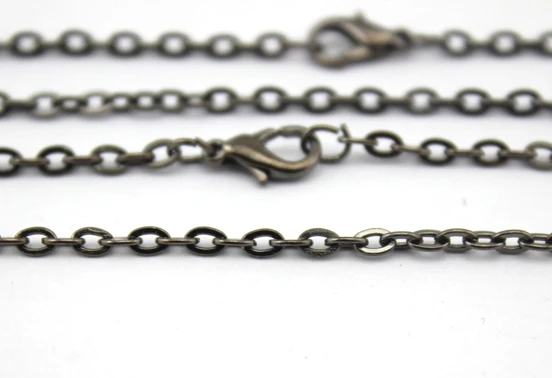 10strands/lot antique bronze Chains Necklaces chains with clasps 3*4mm for chain ring F1056 | Украшения и аксессуары