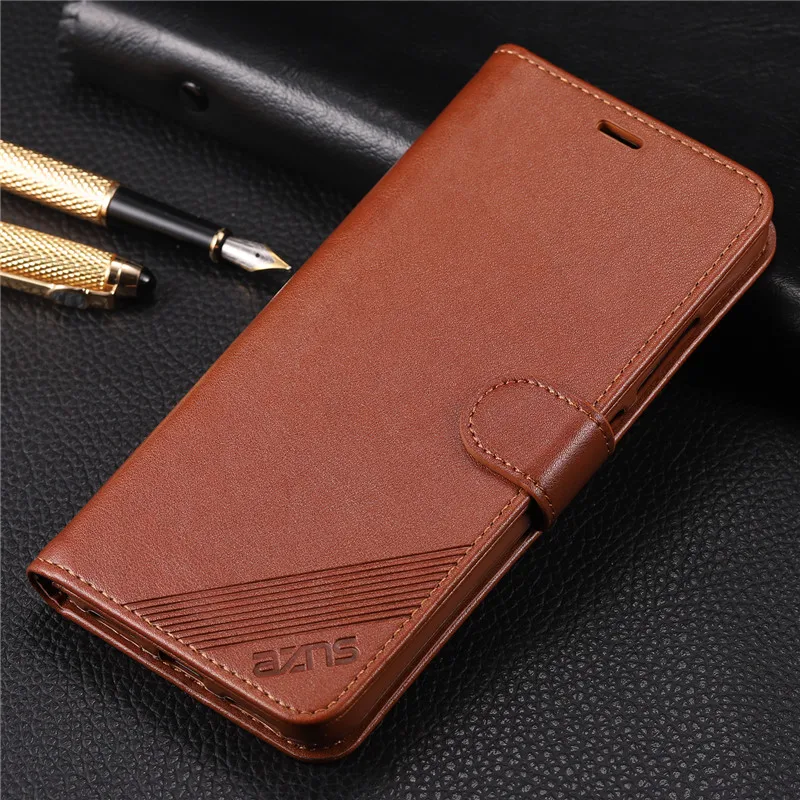 Для Xiaomi Redmi Примечание 5A Pro Redmi Note 6 Pro Note 7 Pro Чехол-книжка из искусственной кожи чехол-подставка для Xiaomi Redmi 7 Note 7 чехол для телефона s - Цвет: Темно-коричневый