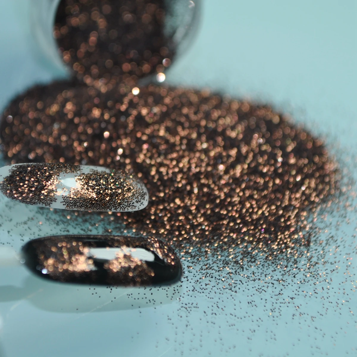 1 коробка = 5 г блеск светлый кофейный коричневый лак для ногтей акриловый