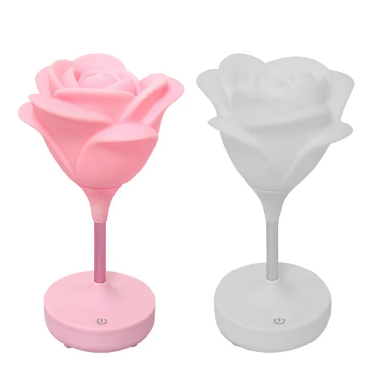 Романтический розовый ночник USB Зарядка светодиодная силиконовая настольная