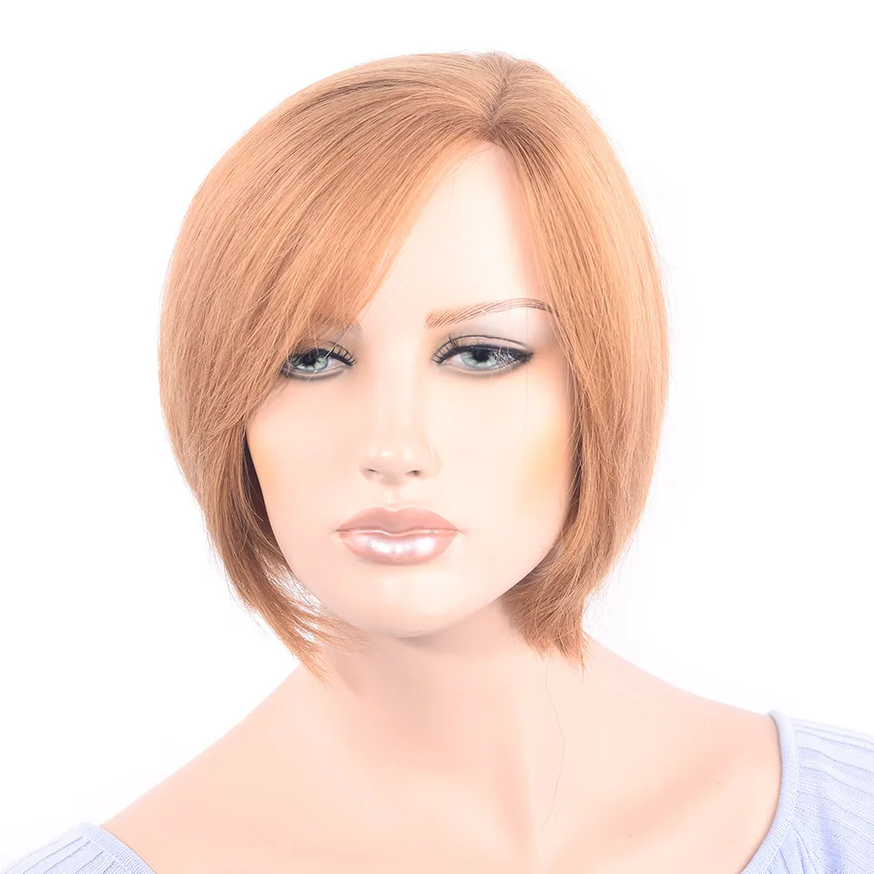 LADYSTAR Remy человеческие волосы парик прямые чистый цвет короткие для белых женщин 6