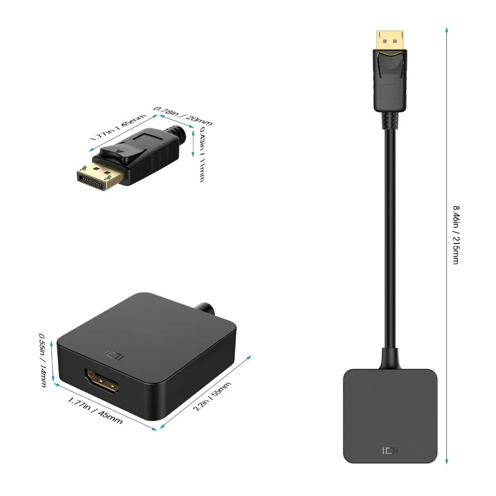 ICZI DisplayPort к HDMI активный адаптер 4 k @ 60 Гц конвертер Папа мама для Macbook Chromebook Pixel Surface