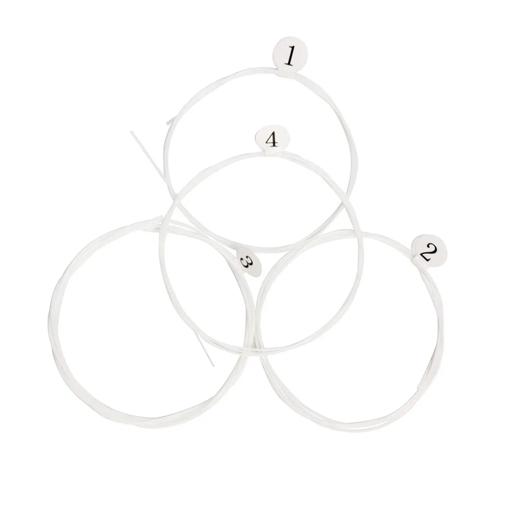 

4PCS/set U105 White nylon Ukulele Strings Nylon Guitar Replacement Parts for Ukulele