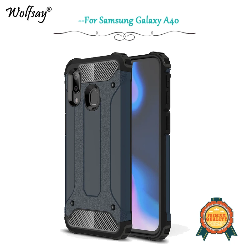 

For Samsung Galaxy A40 Case Shockproof Armor Rubber Hard Back PC Phone Case For Samsung Galaxy A40 Cover For Samsung A40 Fundas