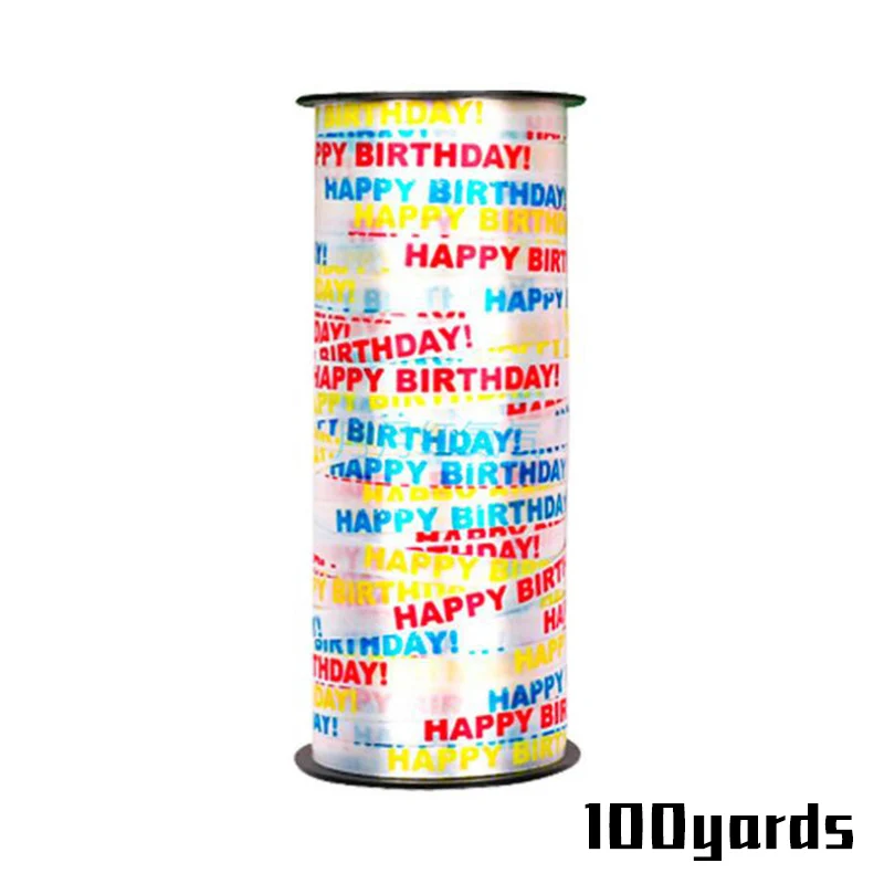 100yard Ribbon JOY-ENLIFE 5 м аксессуары для шаров цепочка для шаров 110 отверстия шары на день рождения или свадьбу лента декорации аксессуары - Цвет: 100yard Ribbon