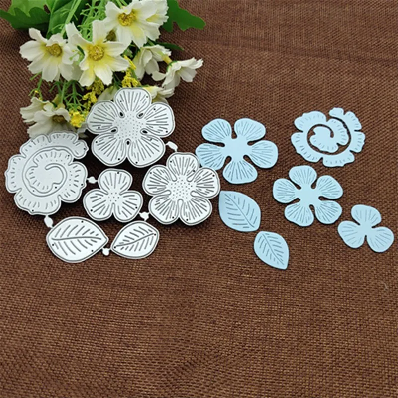 6 шт. металлические Вырубные штампы с цветами Рождество новинка 2019 трафарет для