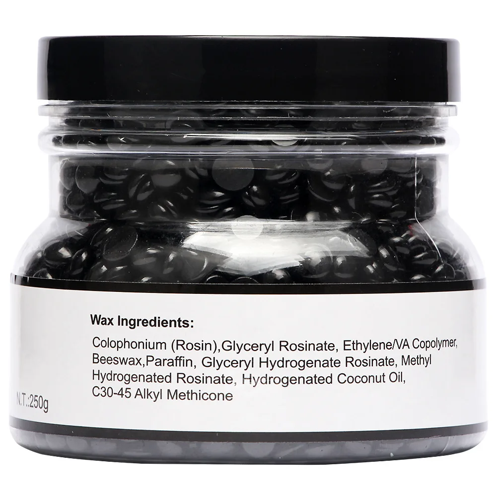 2017 бутилированный 250 г Черный цвет горячий воск тело бикини удаление волос Bean без