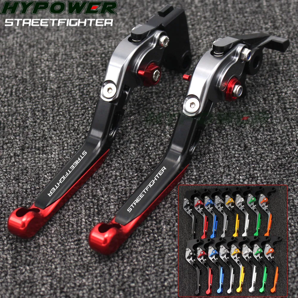 

For Ducati STREETFIGHTER S 2009 2010 2011 2012 2013 Red&Titanium Folding Extendable Motorcycle CNC Brake Clutch Levers
