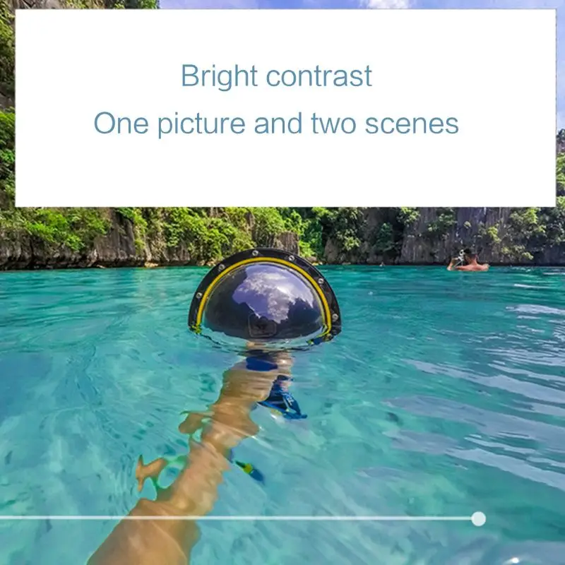 1 компл. Купольный объектив для подводного погружения водонепроницаемый чехол