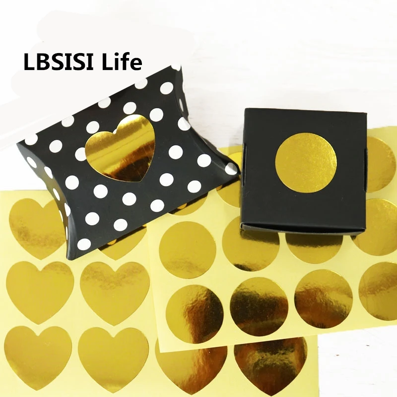 LBSISI Life, 108 шт., бумажные наклейки из золотой фольги для украшения торта, этикетки, печать, скрапбук, DIY инструменты, Подарочный мешочек для печенья, конфет на заказ