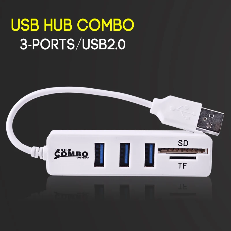 Мини USB концентратор 3 0 Мульти разветвитель порта + 2 кардридера портативный
