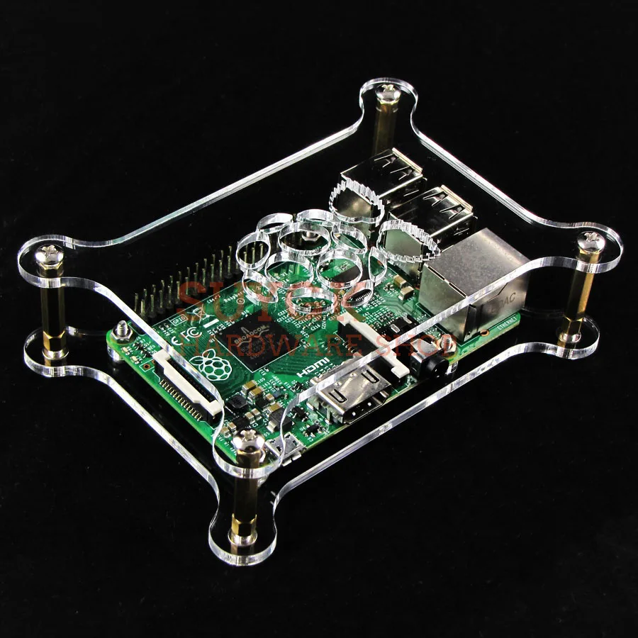 Внешний прозрачный акриловый чехол для Raspberry PI 2 PI3 model B 3B|Аксессуары