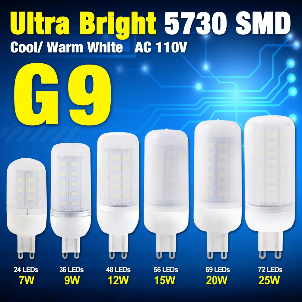 New Milky G9 110V светодиодный Лампа 15 Вт, 20 Вт, 25 Вт G9 Светодиодная лампа “Кукуруза” светильник 5730 SMD 220V Алюминий охлаждения высокой Мощность лампы молочно-прозрачная крышка 230V 240V - Испускаемый цвет: New Milky G9