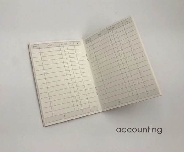 Accounting Записная книжка путешественника, сменная бумага, внутренняя бумага для наполнения, ежедневная заметка, мини-блокнот, Размер 9x12,5 см - Цвет: Accounting