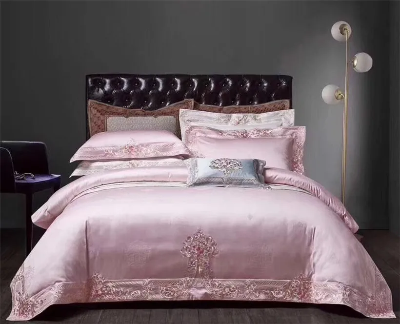 Из египетского хлопка 1000TC роскошное одеяло простыня подушка Шамс вышивка